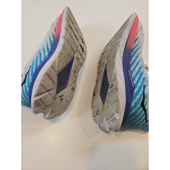 Hoka One One Mach 5 Shoes Mens Size 11.5 White Blue Running PROFLY+ Cushion - Picture 8 of 14